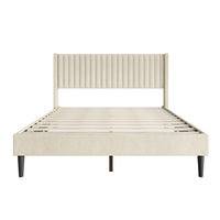 Montrose Upholstered Wingback Platform Bed