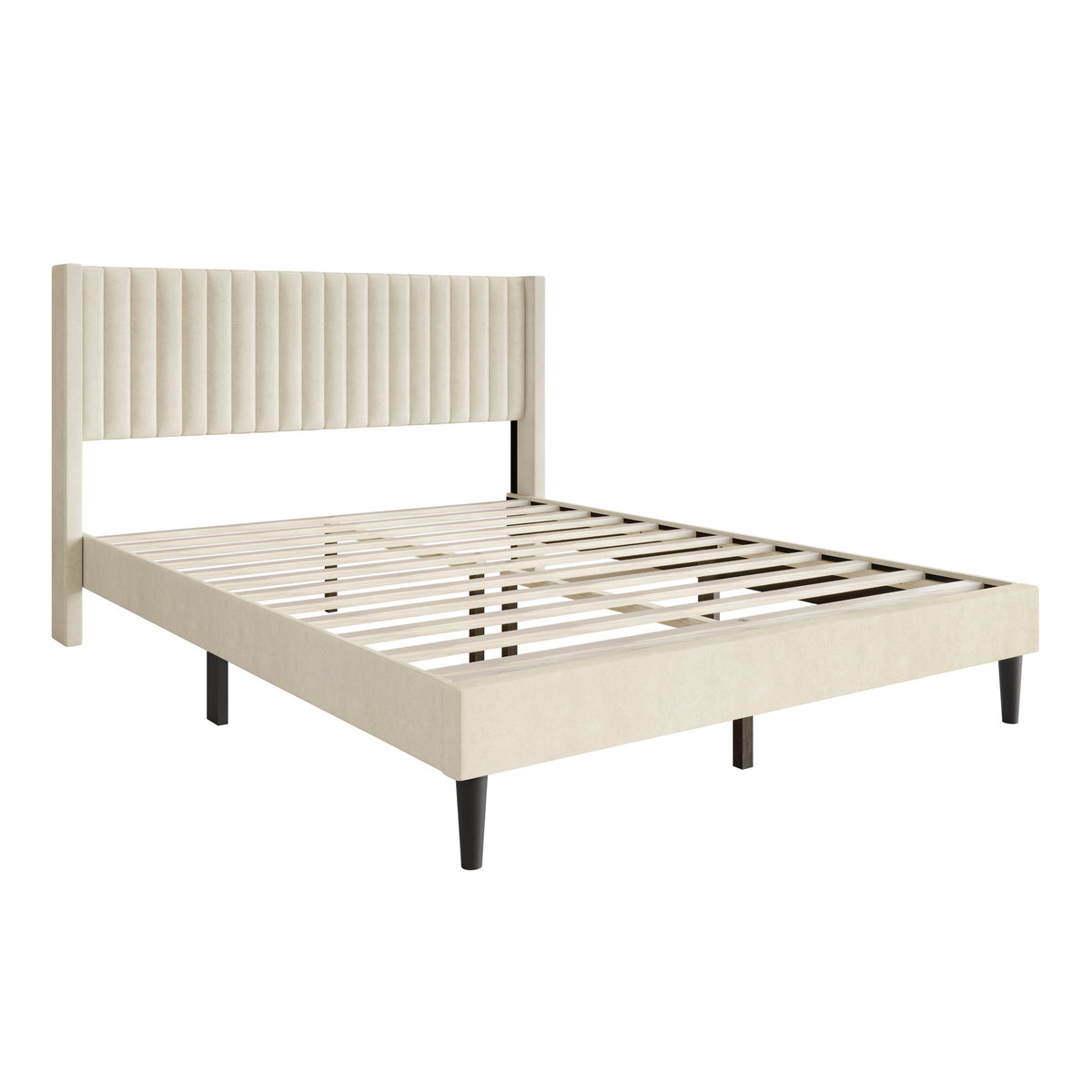 Montrose Upholstered Wingback Platform Bed