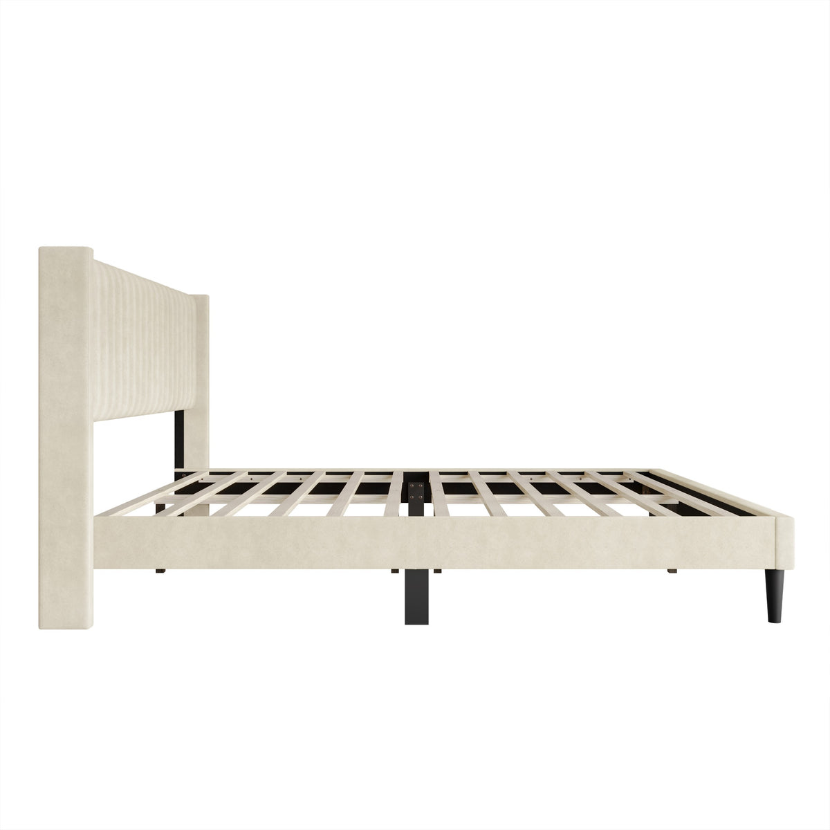 Montrose Upholstered Wingback Platform Bed