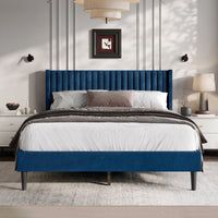 Montrose Upholstered Wingback Platform Bed