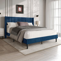Montrose Upholstered Wingback Platform Bed