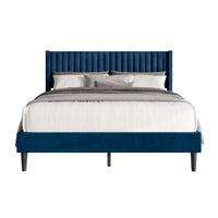 Montrose Upholstered Wingback Platform Bed