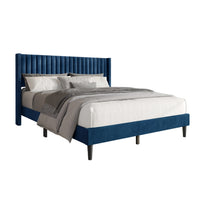 Montrose Upholstered Wingback Platform Bed