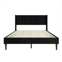 Montrose Upholstered Wingback Platform Bed