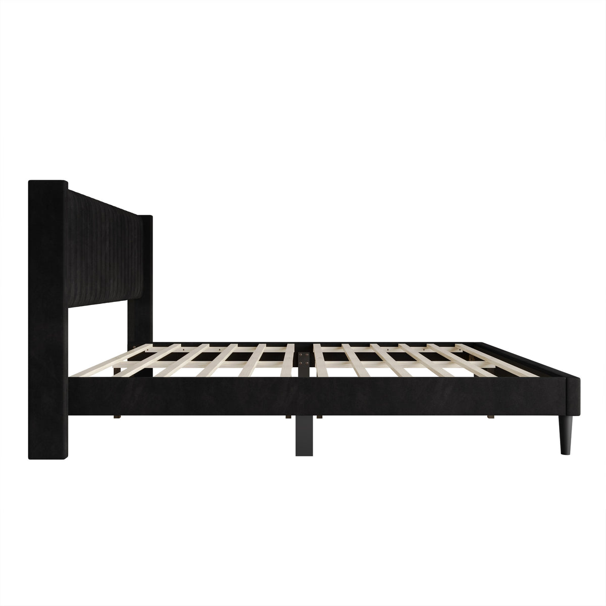 Montrose Upholstered Wingback Platform Bed