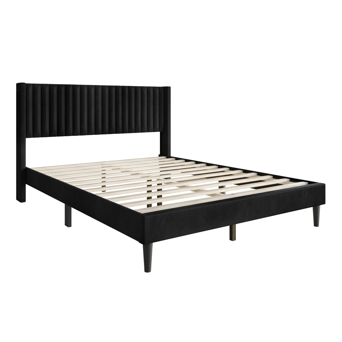 Montrose Upholstered Wingback Platform Bed