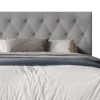 Coventry Tufted Upholstered Platform Bed, Adjustable Headboard Height, No Box Spring Required