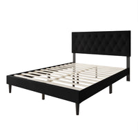 Coventry Tufted Upholstered Platform Bed, Adjustable Headboard Height, No Box Spring Required