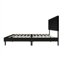 Coventry Tufted Upholstered Platform Bed, Adjustable Headboard Height, No Box Spring Required
