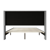 Hamden Tufted Upholstered Wingback Platform Bed Frame with Button-Tufted Headboard, No Box Spring Required