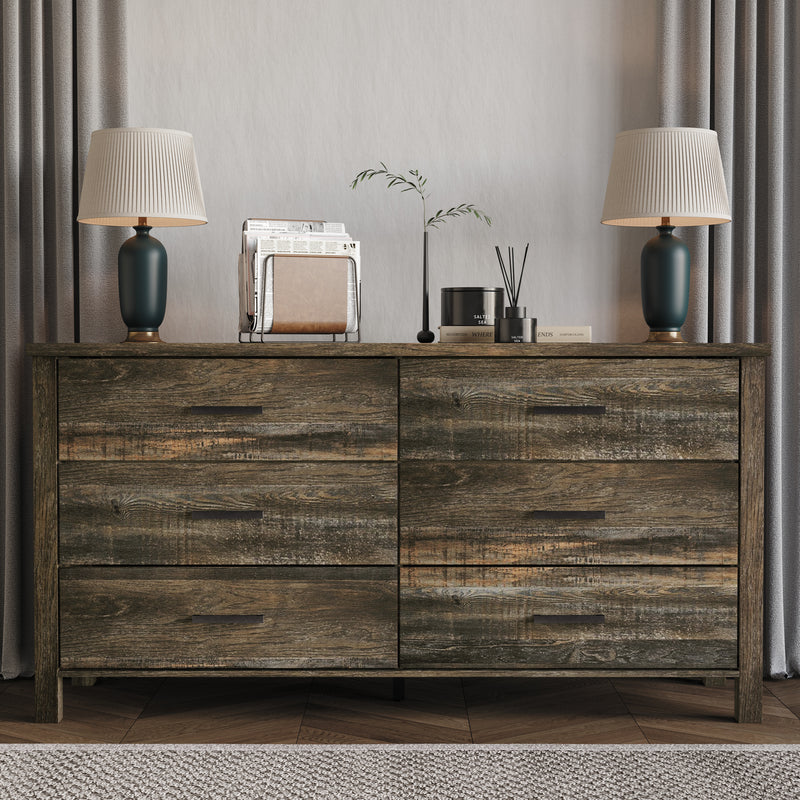 Home Design Niles 6 Drawer Dresser, Brown
