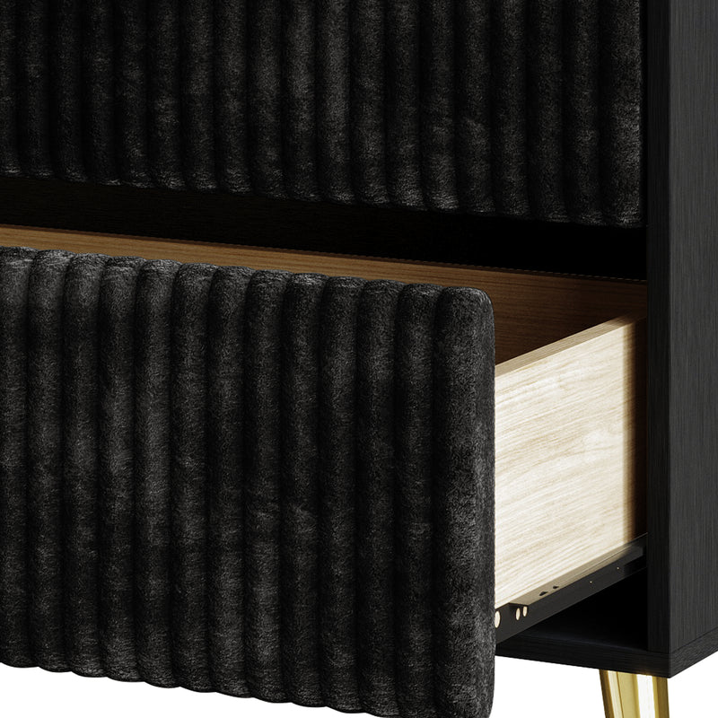 Home Design Alva 6 Drawer Dresser, Black