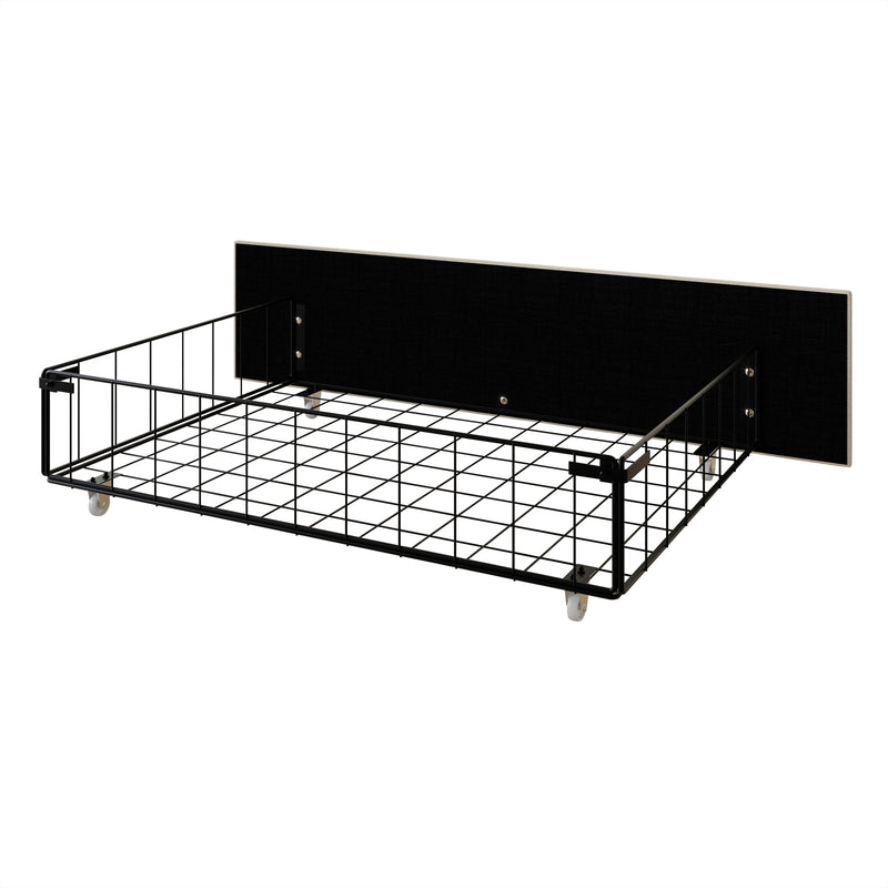 Home Design Greeley Tufted Upholstered Storage Platform Bed Frame
