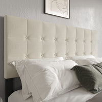 Home Design Ida Upholstered Transitional Adjustable Headboard With Button Tufted For Adult