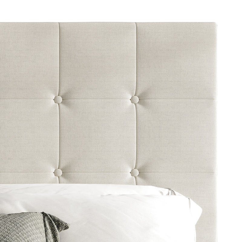 Home Design Ida Upholstered Transitional Adjustable Headboard With Button Tufted For Adult