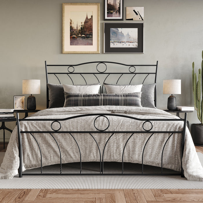 Home Design Shelby Metal Bed Frame