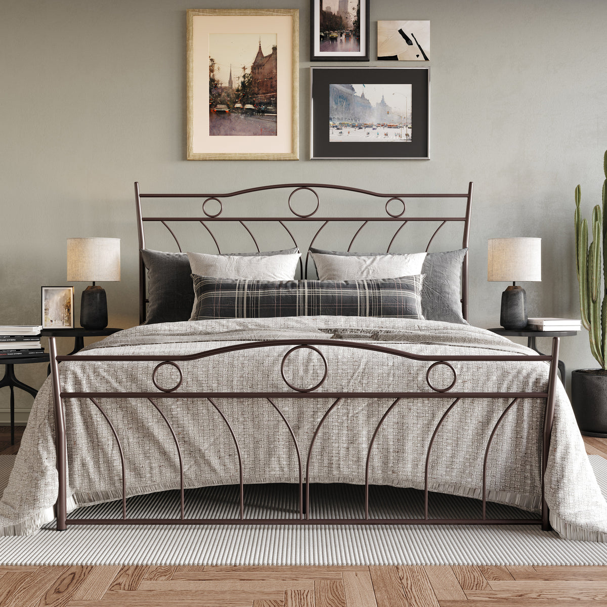Home Design Shelby Metal Bed Frame
