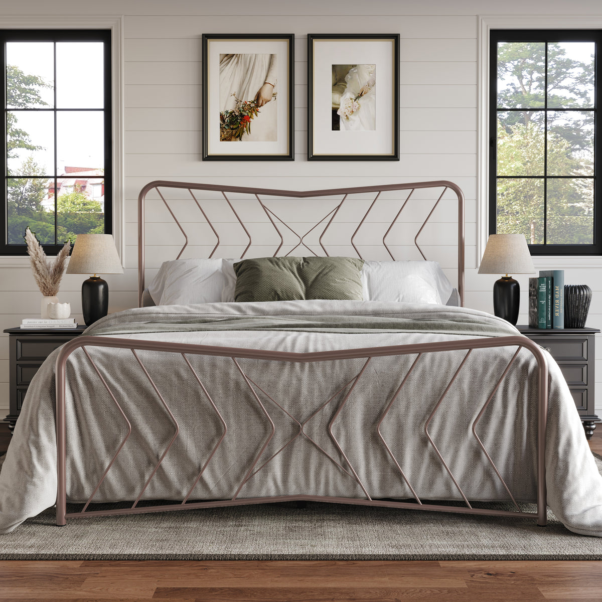 Home Design Fargo Metal Bed Frame