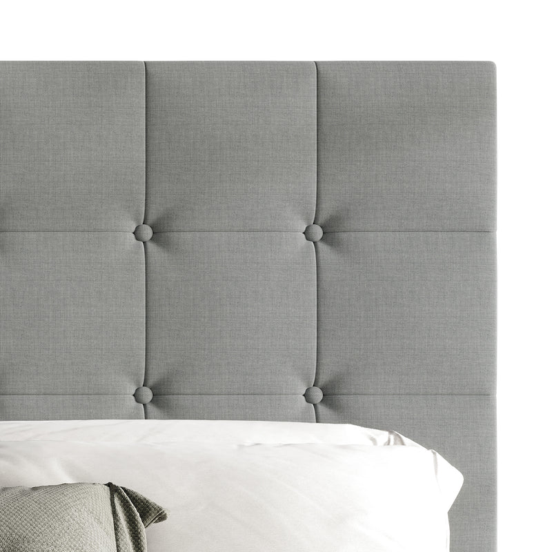 Home Design Ida Upholstered Transitional Adjustable Headboard With Button Tufted For Adult