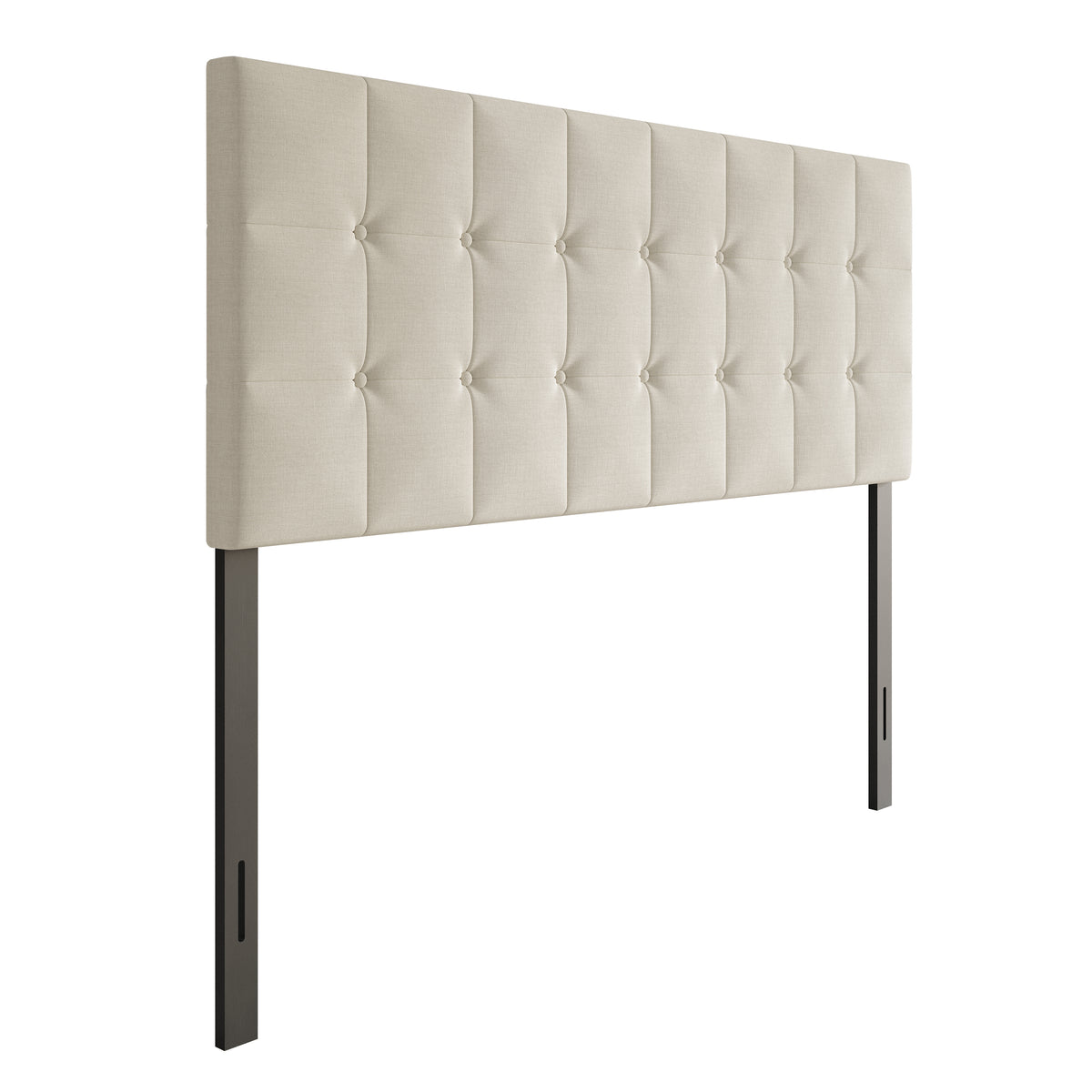 Home Design Ida Upholstered Transitional Adjustable Headboard With Button Tufted For Adult