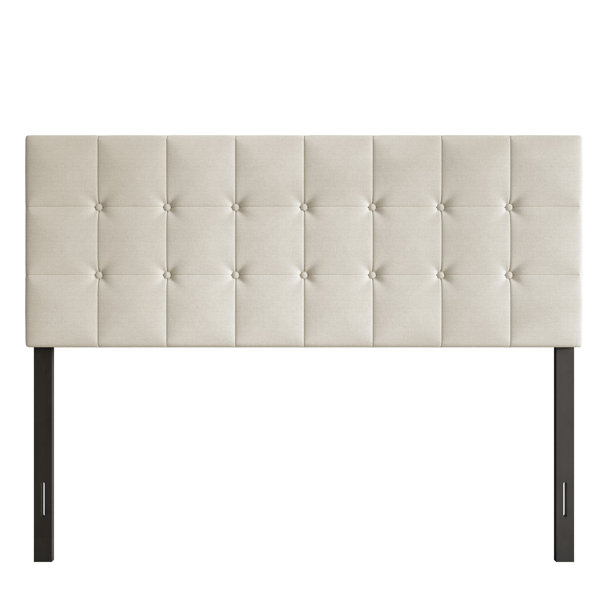 Home Design Ida Upholstered Transitional Adjustable Headboard With Button Tufted For Adult