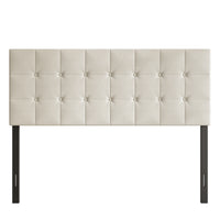 Home Design Ida Upholstered Transitional Adjustable Headboard With Button Tufted For Adult