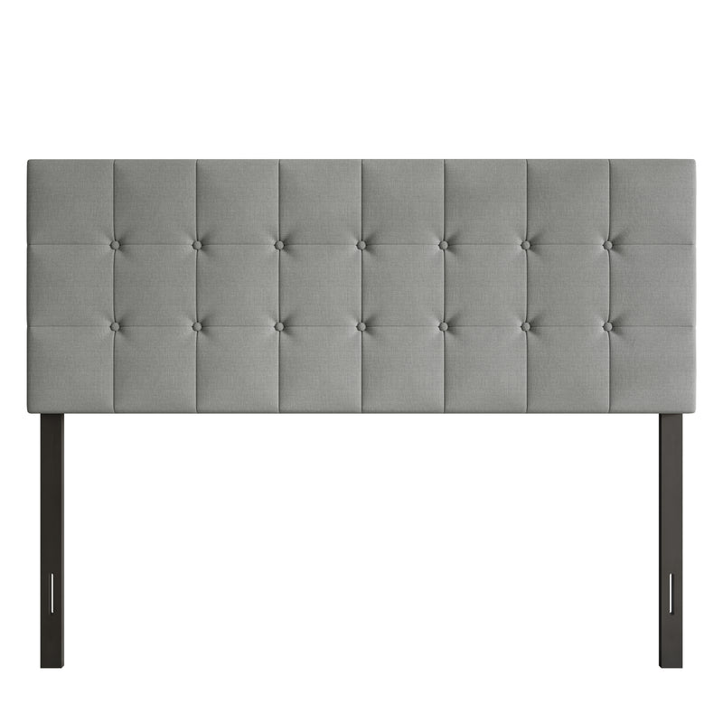 Home Design Ida Upholstered Transitional Adjustable Headboard With Button Tufted For Adult
