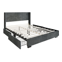 Home Design Rochester Upholstered Storage Platform Bed Frame