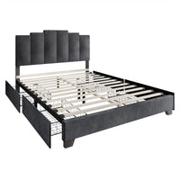 Home Design Yuma Upholstered Storage Platform Bed Frame