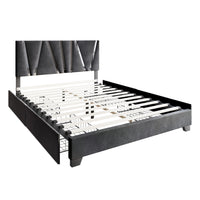 Home Design Hanover Upholstered Storage Platform Bed Frame