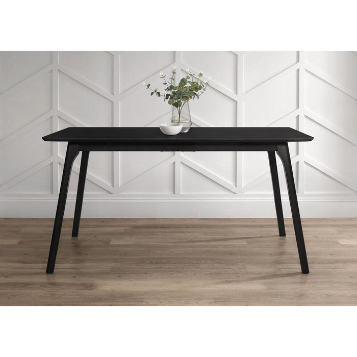 Home Design Joplin 7-Piece Dining Set, Black/Gray, Modern Design with Comfortable Upholstered Chairs