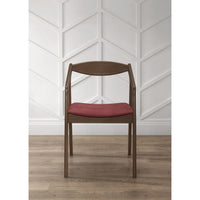 Home Design Joplin 7-Piece Dining Set, Brown/Red, Modern Design with Comfortable Upholstered Chairs