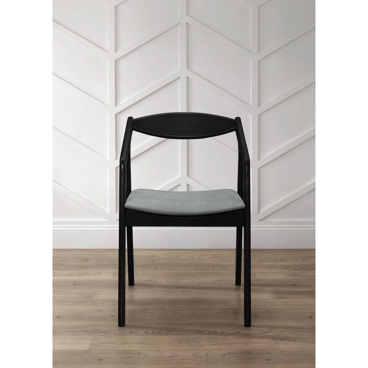 Home Design Joplin 7-Piece Dining Set, Black/Gray, Modern Design with Comfortable Upholstered Chairs