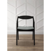 Home Design Joplin 7-Piece Dining Set, Black/Gray, Modern Design with Comfortable Upholstered Chairs