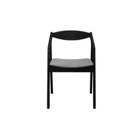 Home Design Joplin 7-Piece Dining Set, Black/Gray, Modern Design with Comfortable Upholstered Chairs