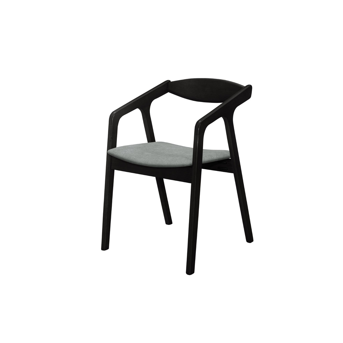 Home Design Joplin 7-Piece Dining Set, Black/Gray, Modern Design with Comfortable Upholstered Chairs