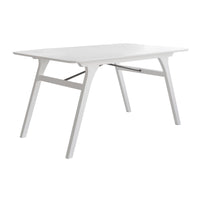 Home Design Mitchell Modern Rectangular Dining Table with Clean Lines, Angled Legs, and Cross-Support Construction