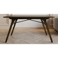 Home Design Mitchell 7-Piece Dining Set, Brown/Gray, Modern Design with Upholstered Dining Chairs