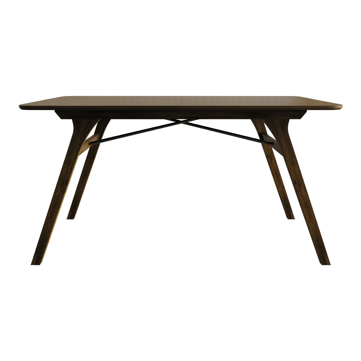 Home Design Mitchell Modern Rectangular Dining Table with Clean Lines, Angled Legs, and Cross-Support Construction