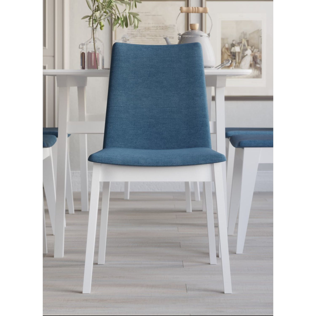 Home Design Mitchell Modern Dining Chair Set of 6 with Upholstered Padded Seat, Supportive Backrest, and Sleek Silhouette