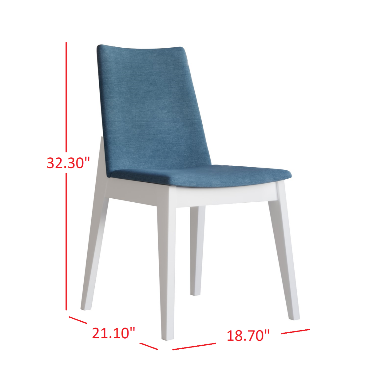 Home Design Mitchell Modern Dining Chair Set of 6 with Upholstered Padded Seat, Supportive Backrest, and Sleek Silhouette