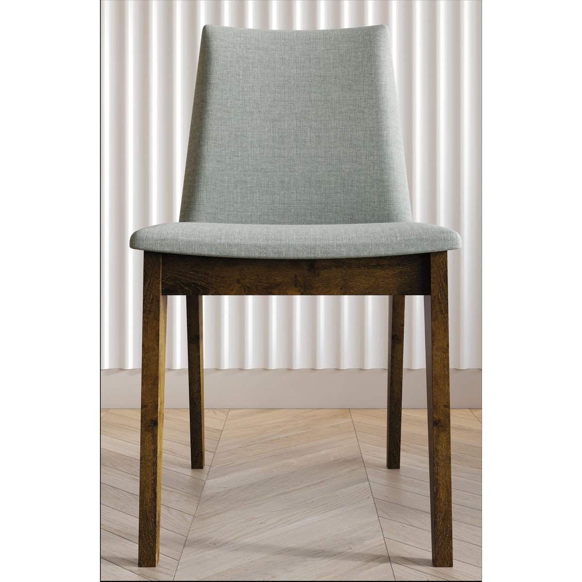 Home Design Mitchell 7-Piece Dining Set, Brown/Gray, Modern Design with Upholstered Dining Chairs