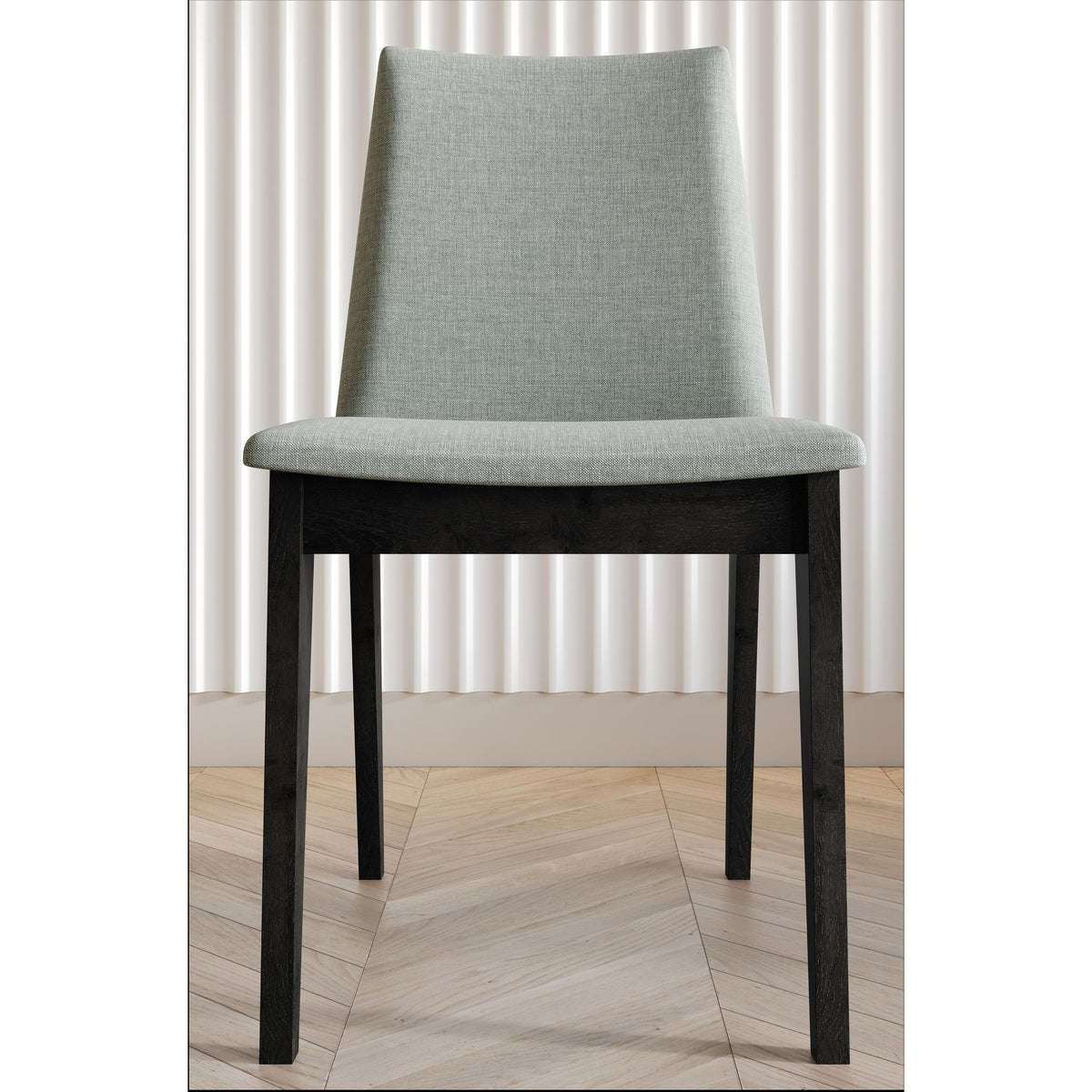 Home Design Mitchell 7-Piece Dining Set, Black/Gray, Modern Design with Upholstered Dining Chairs