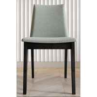 Home Design Mitchell 7-Piece Dining Set, Black/Gray, Modern Design with Upholstered Dining Chairs