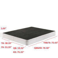 Home Design Concord Metal Box Spring, Black/White