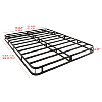Home Design Concord Metal Box Spring, Black/White