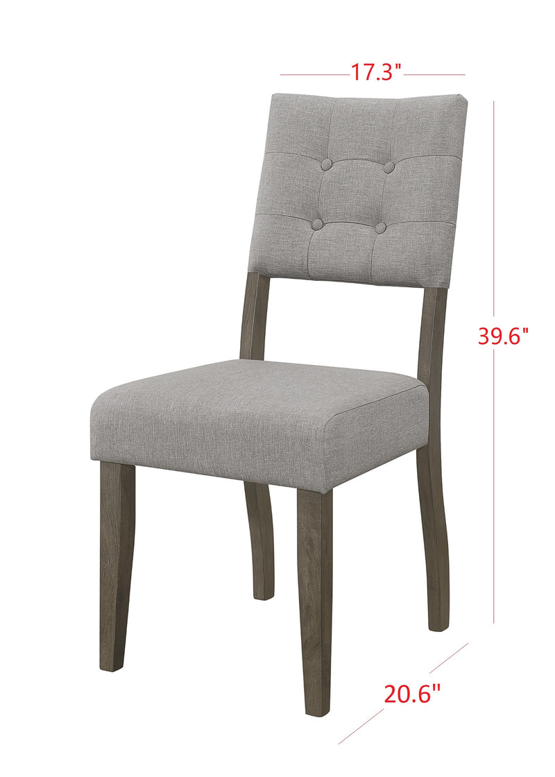 Home Design Derry 7 Piece Dining Set, Taupe, Gray/Taupe