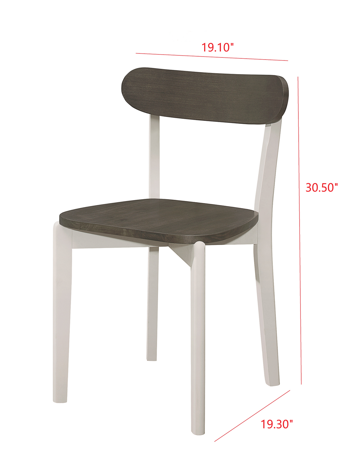Home Design 5 Piece Kim Dining Set, Greyish White/Taupe