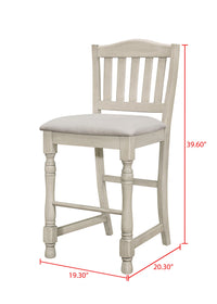 Home Design 5 Pieces Ashley Counter Dining Set, Antique Gray/Taupe, Antique Gray/Warm Gray