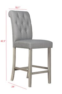 Dothan Counter Height 5 Piece Dining Set, Antique Gray/ Gray
